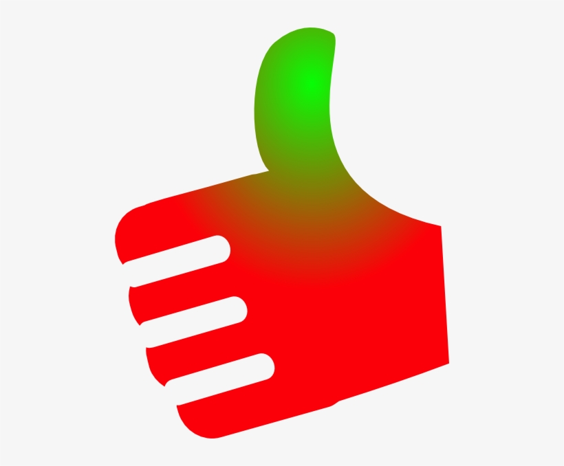 How To Set Use Thumb Up Red-green No Background Clipart, transparent png download