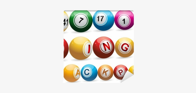Bingo Balls On White Self-adhesive Wall Mural • Pixers® - Free Bingo Balls Vector, transparent png download
