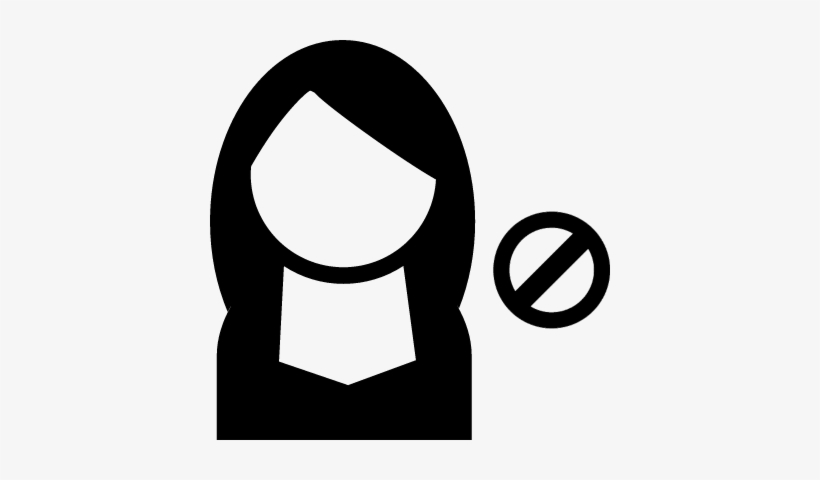Femenine User With Cancel Sign Vector - Profile Question Mark Female, transparent png download