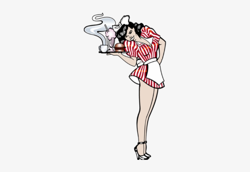 Flame Diner - Diner Waitress Pop Art, transparent png download