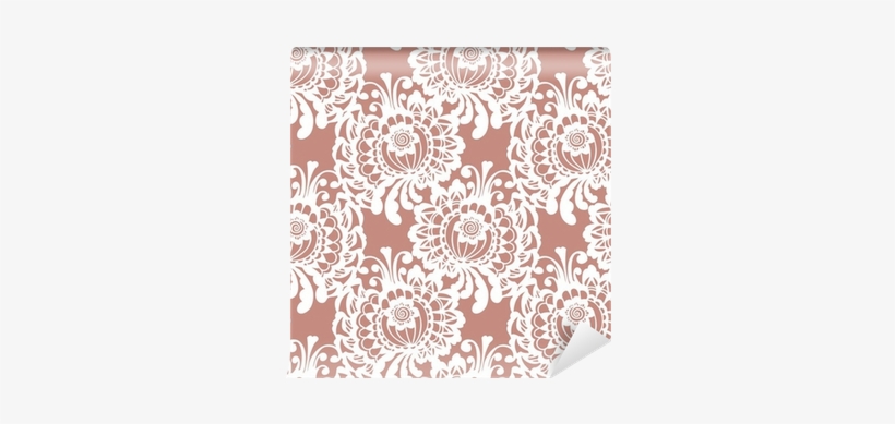 Lace Vector Fabric Seamless Pattern With Flowers Wall - Lace, transparent png download