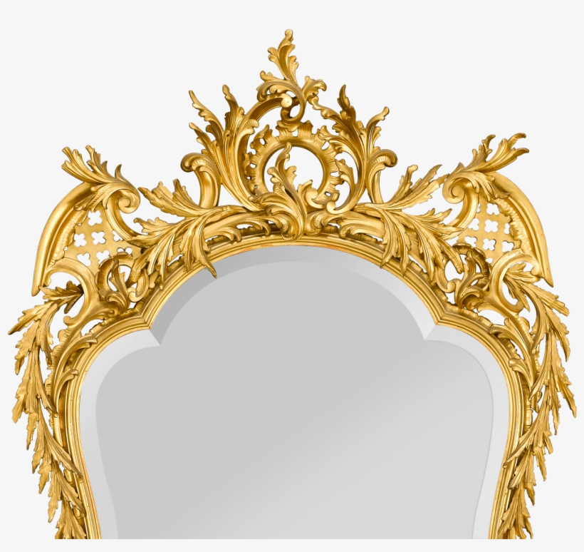 Louis Xv-style Gold Leaf Mirror - Gold Mirror, transparent png download