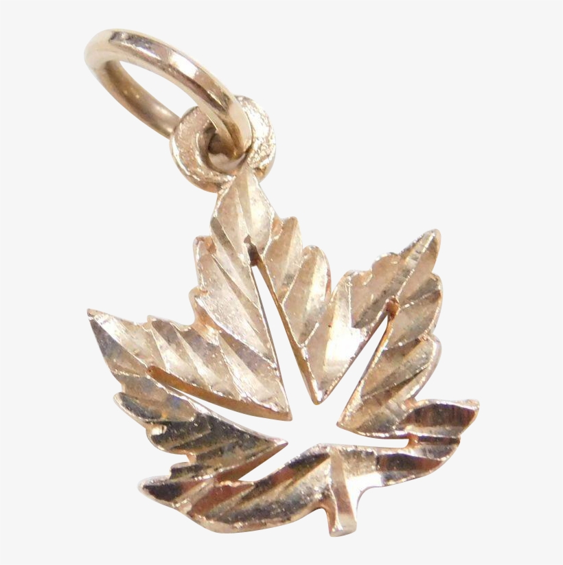 Vintage 10k Gold Leaf Charm / Pendant Composition - Maple Leaf, transparent png download