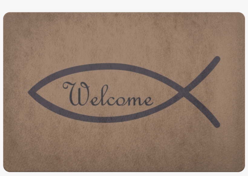 Welcome Ichthys Jesus Fish - Village Wrought Iron Wel-164 Medium Floral Welcome, transparent png download