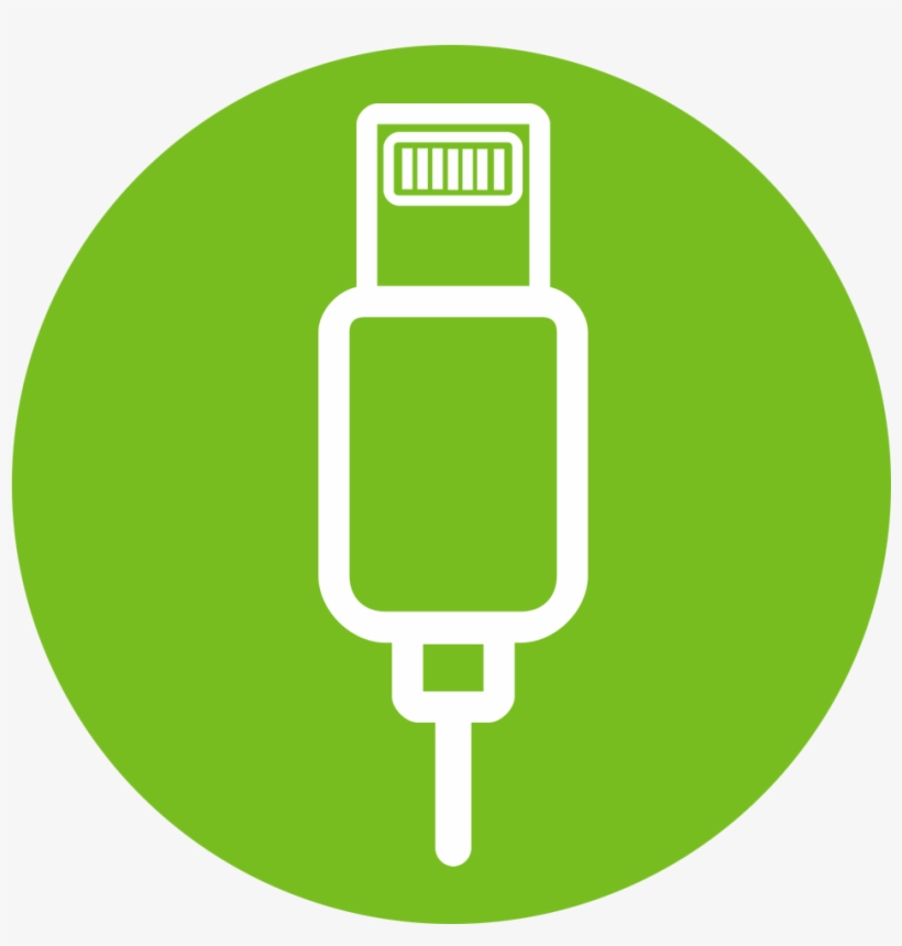 Built-in Apple® Lightning™ Cable - Illustration, transparent png download