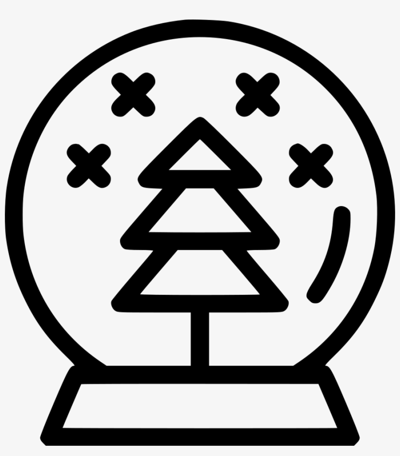 Crystal Ball Gift Snow Tree Comments - Christmas Day, transparent png download