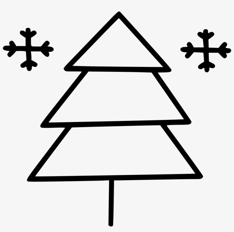 Snow Tree Xmas Comments - Pinos Para Colorear, transparent png download