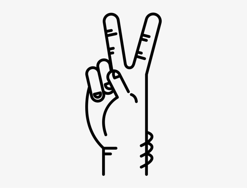 Peace Sign Rubber Stamp - Coloring Book, transparent png download