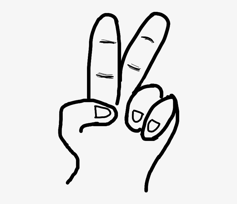 Sticker Peace Peacesign Aesthetic Hand Freetoedit - Peace, transparent png download