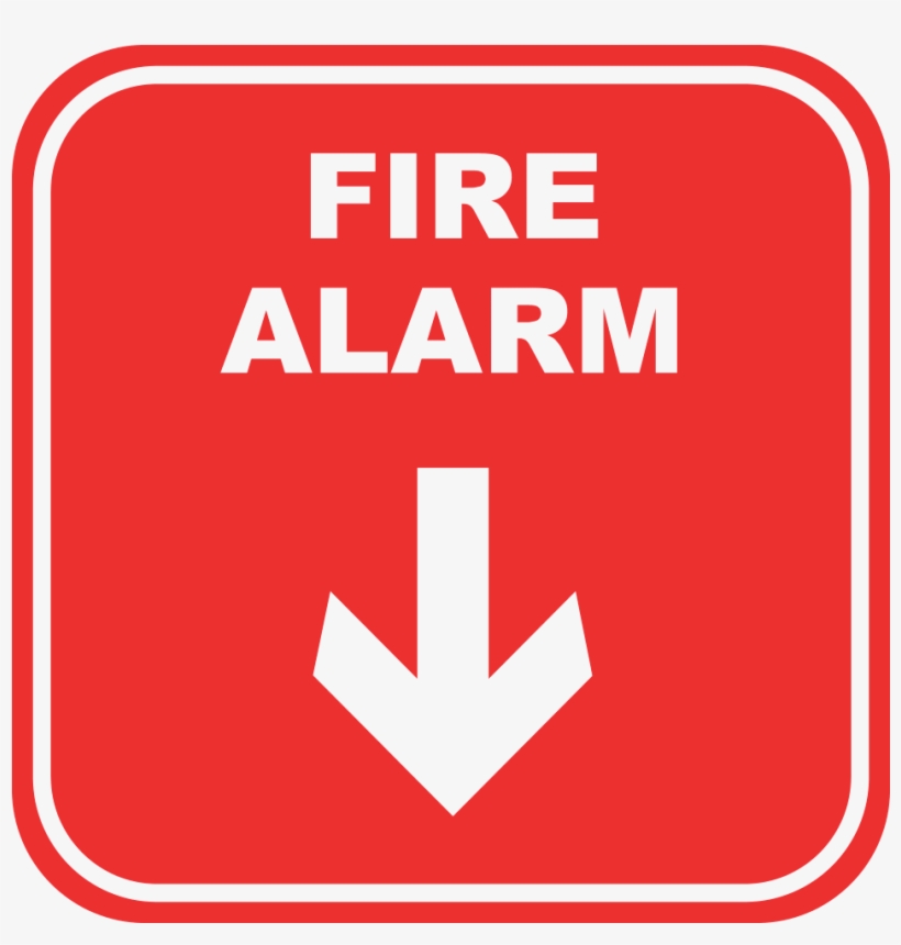 Fire Alarm Down Arrow, 10"x10" - First Aid Kit Signage, transparent png download