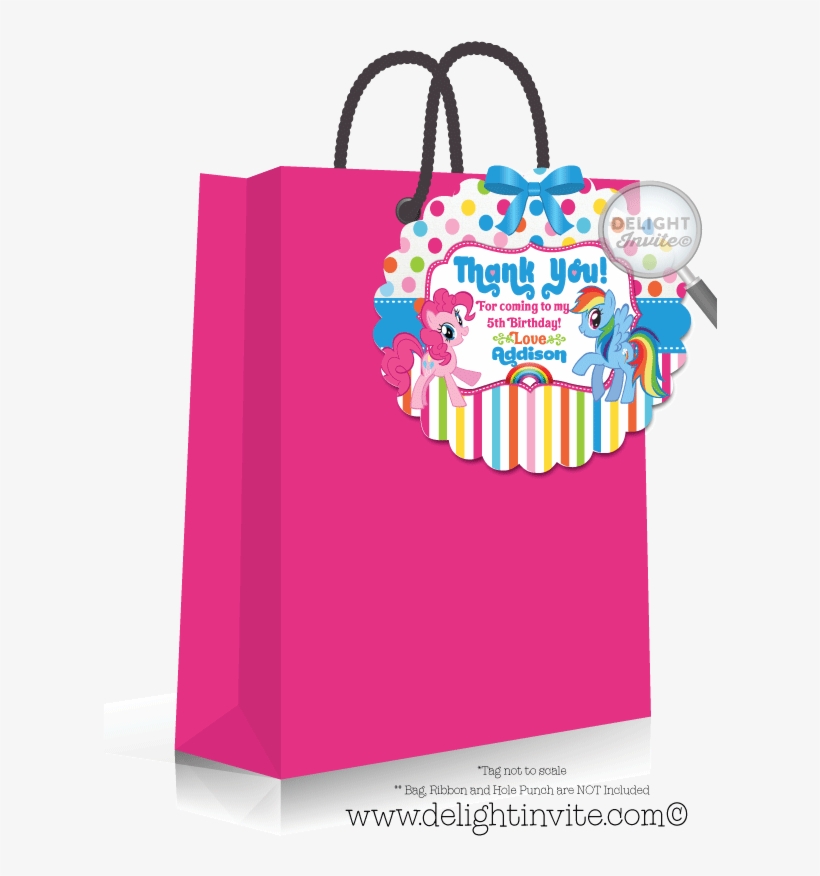 My Little Pony Birthday Favor Tag - Thank You Card Little Pony, transparent png download