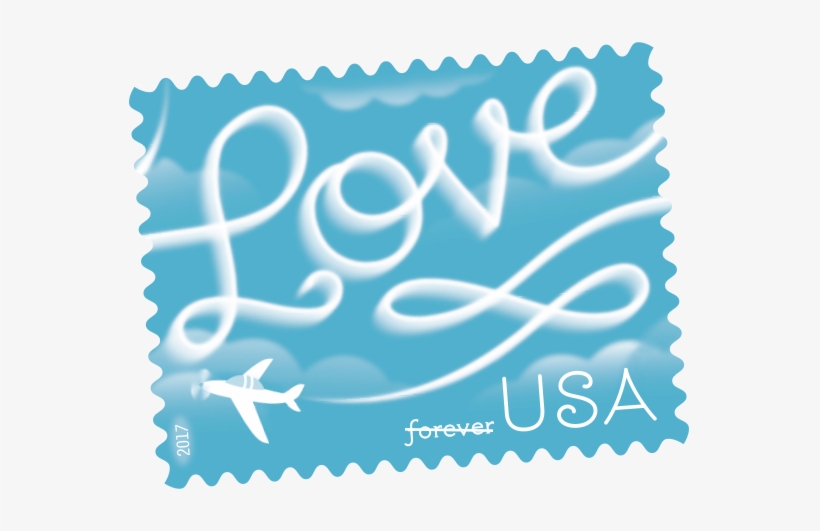 Photo Of The Love Skywriting Stamp - Love Skywriting Stamp, transparent png download