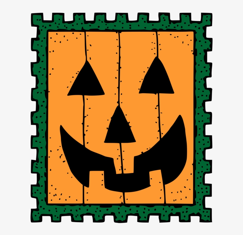 Postage Stamps Mail Rubber Stamp Envelope Computer - Halloween Postage Stamp Clipart, transparent png download