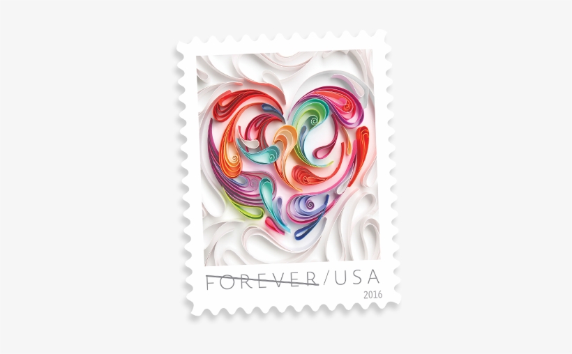Photo Of Quilled Paper Heart Stamp - Forever Heart Stamp, transparent png download