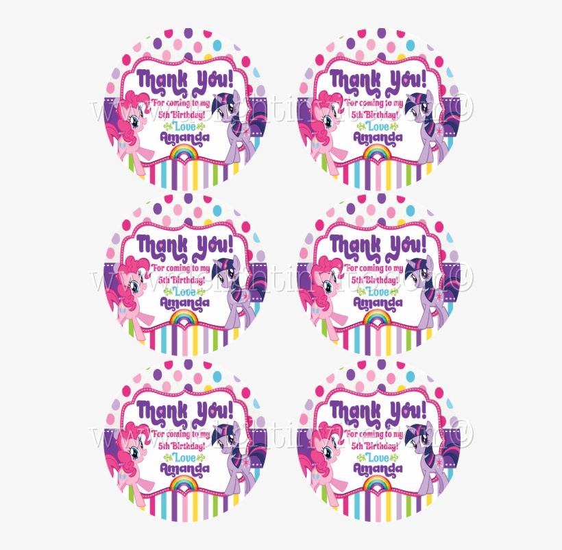 My Little Pony Birthday Sticker Tag - Birthday, transparent png download
