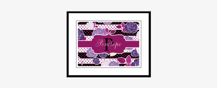 Horizontal Stripe Monogram Large Framed Print - Horizontal Stripe Monogram Shower Curtain, transparent png download