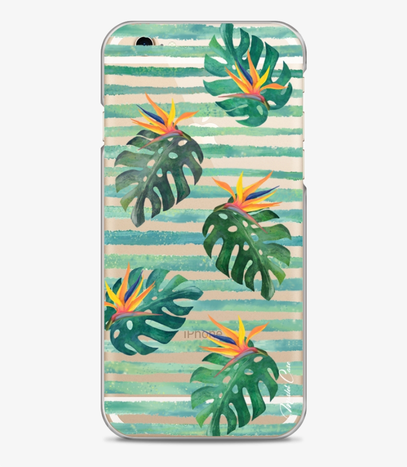 Coque Iphone 6plus/6splus Tropical Watercolor Striped - Mobile Phone, transparent png download