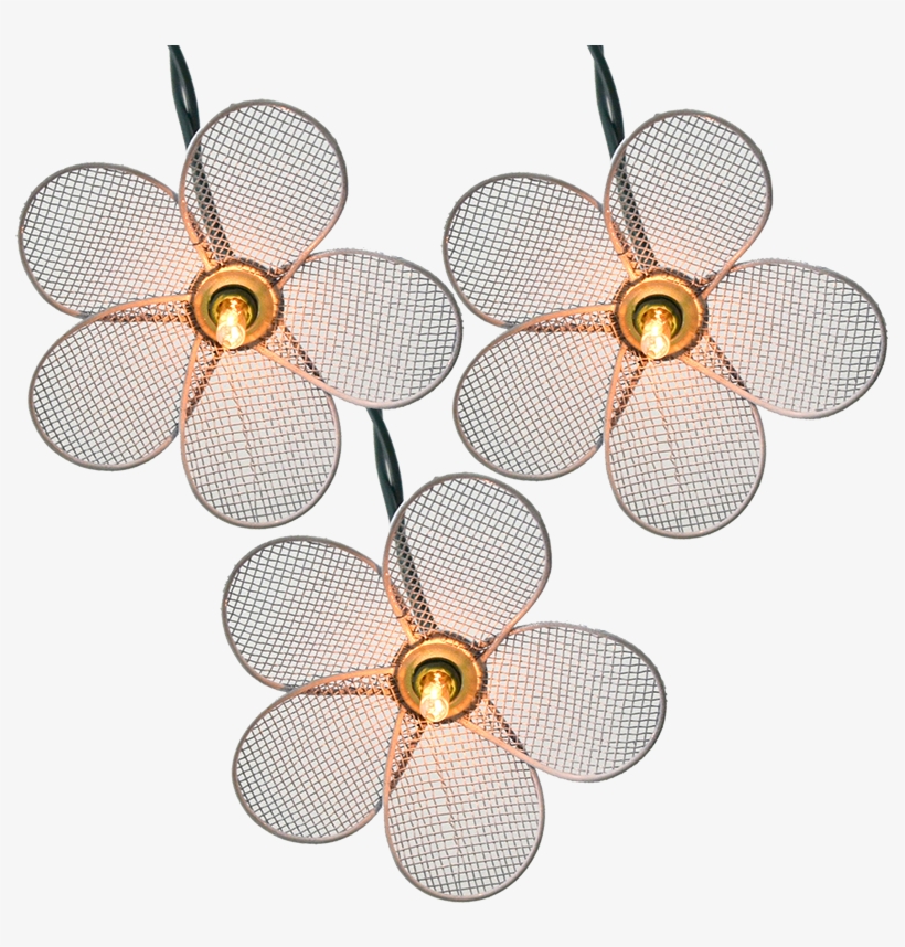 Twine Flowers - Primal Lite Wire Mesh White Flower String Lights, transparent png download