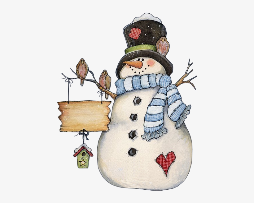 Print Out Fill A Name In On The Board - Folk Art Snowman Oval Ornament, transparent png download