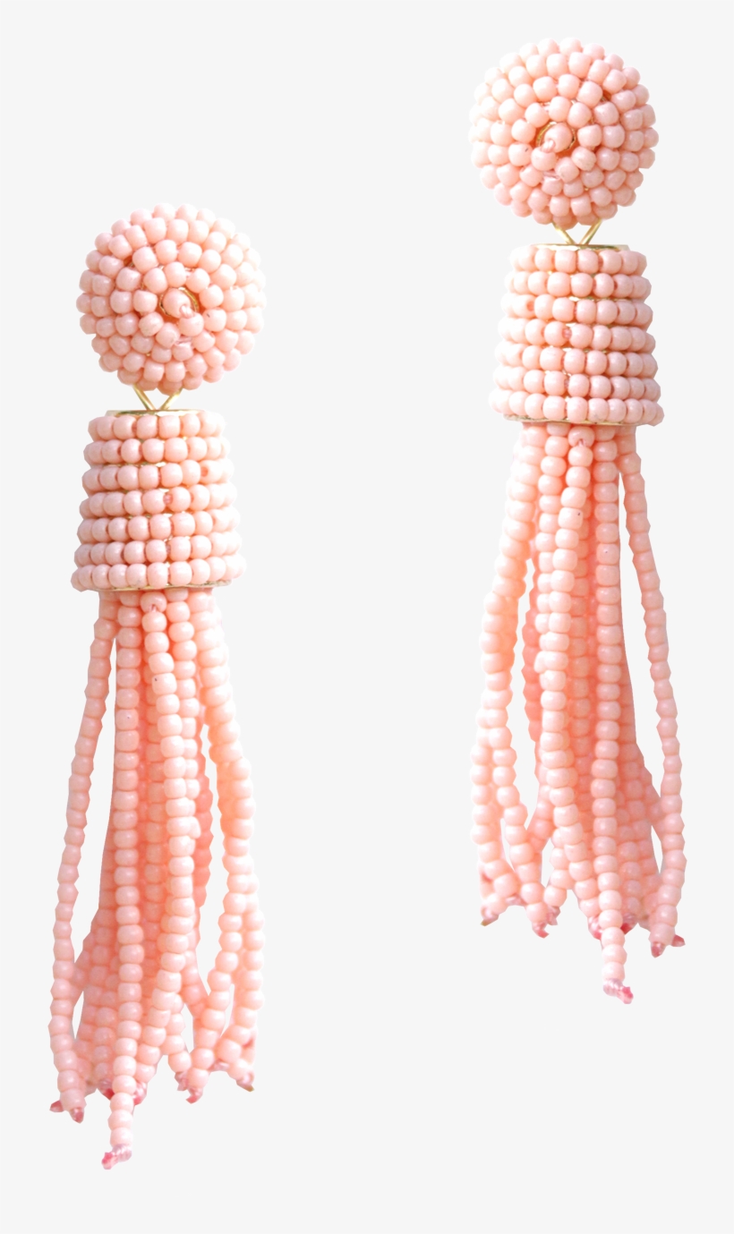 Coral Tassel Earrings - Tassel Earrings Transparent, transparent png download