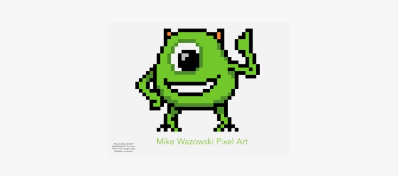 Mike Wazowski Pixel Art By Miniminion - Mike Wazowski Hama Beads, transparent png download