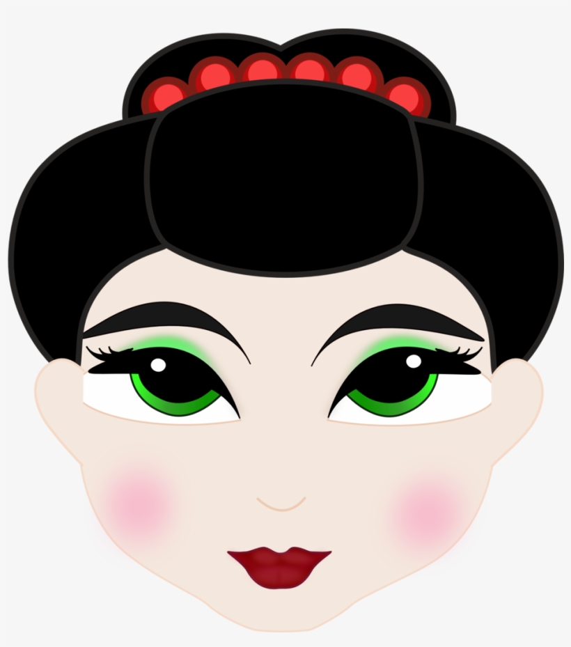 Geisha Japanese Anime Chinese Woman Cartoon Face Png Image Transparent Png Free Download On Seekpng
