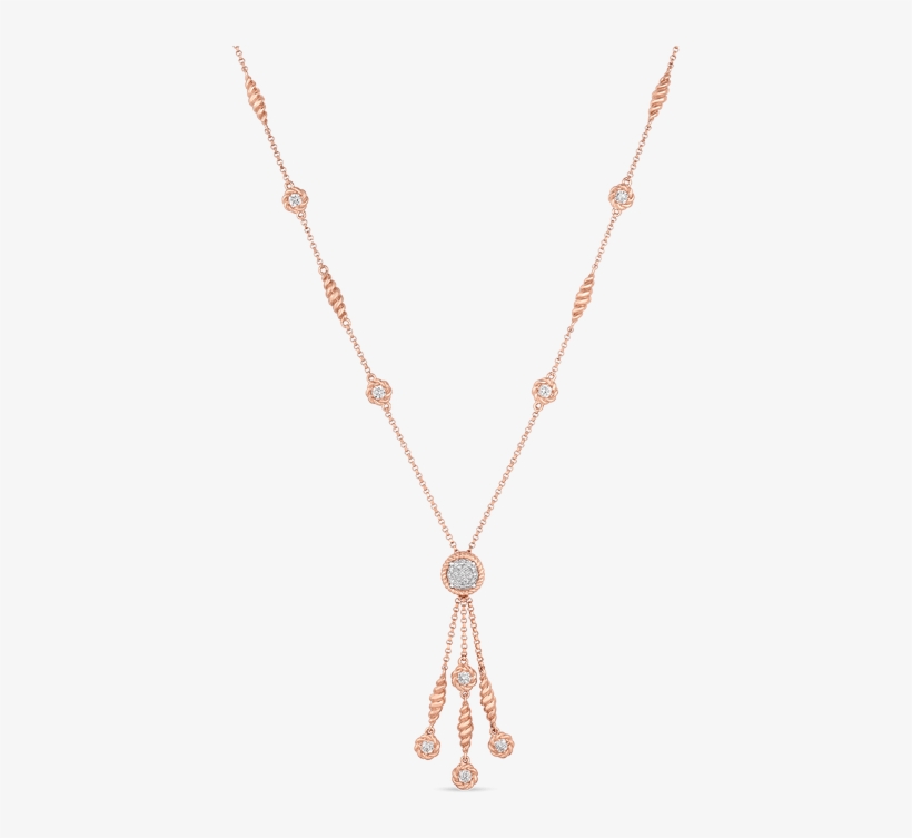Roberto Coin Tassel Necklace With Diamonds Stations - Necklace, transparent png download