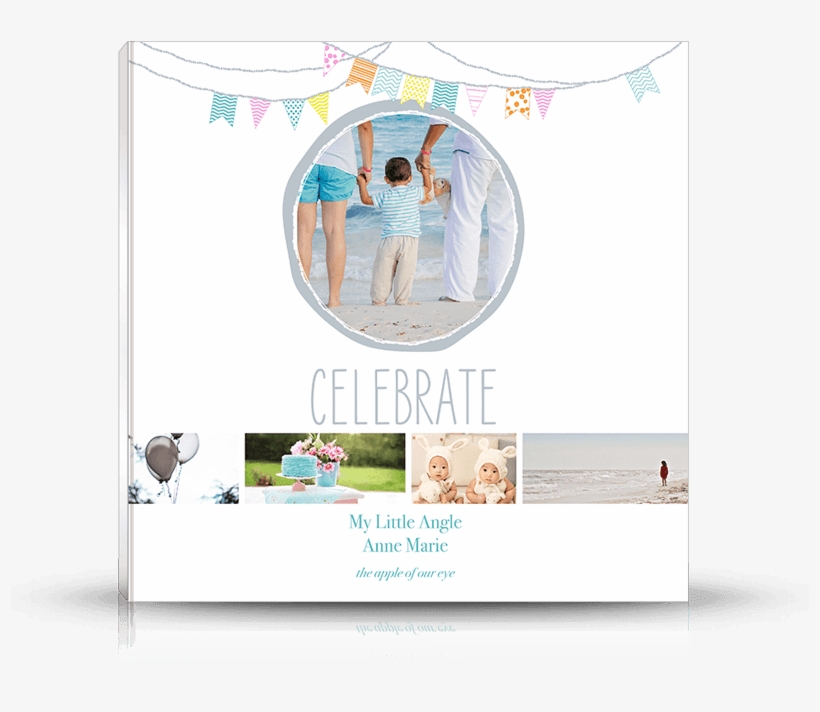 Front Photo Book Cover Designed For Birthday Party, - Birthday Photo Book Cover, transparent png download