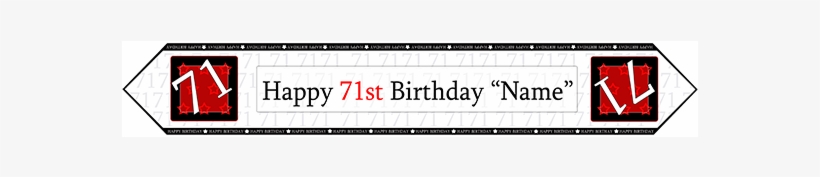 71st Birthday Red Table Banner Party Supplies - Happy 41st Birthday Banner, transparent png download