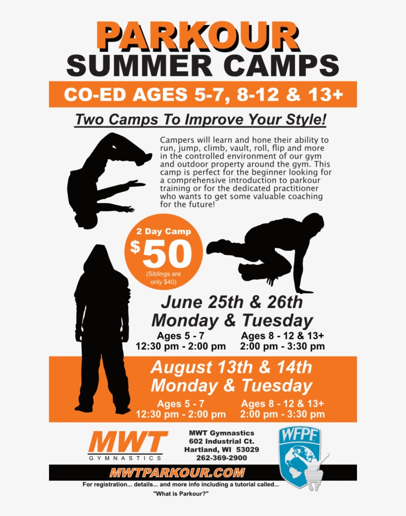 Parkour Camps - Poster, transparent png download