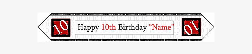 Click For Larger Picture Of 10th Birthday Red Table - 53rd Birthday Banner, transparent png download