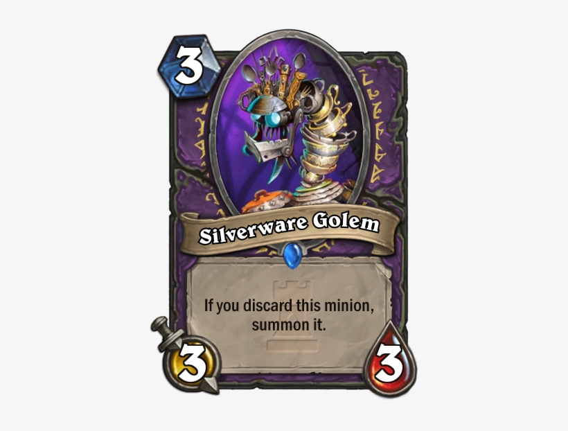 Silverware Golem - Violet Wurm Hearthstone, transparent png download