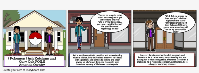 Ash And Gary Foils Storyboard - Cartoon, transparent png download