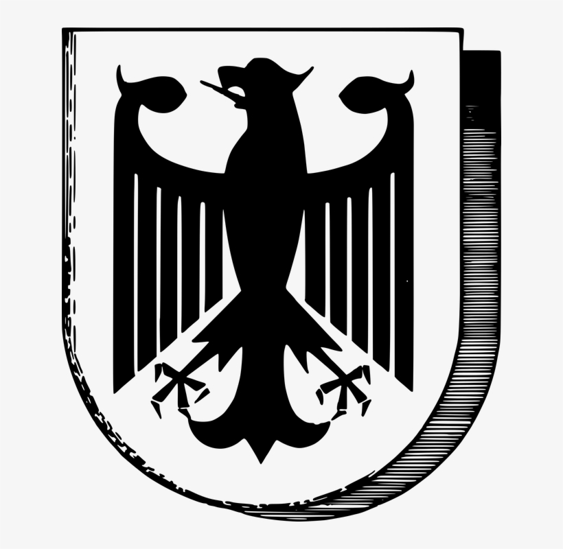 Picture Library Library Aguila Vector Escudo - Germany Symbol Black And White, transparent png download