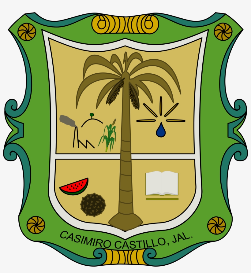 Food, Open, Plants, Palm, Tree, Shield, Book, Escudo - Escudo De Casimiro Castillo, transparent png download