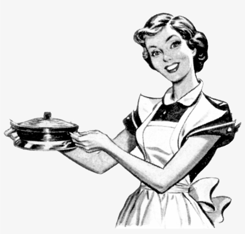 Effective Immediately - Vintage Woman In Apron, transparent png download