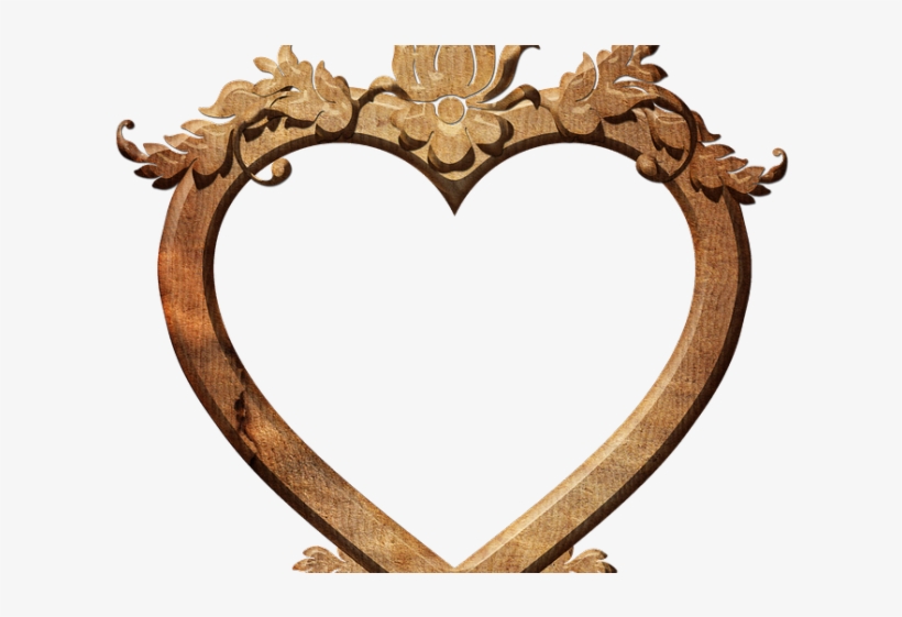 Love Frame Clipart Heart Frame - Wood Heart Frame Png, transparent png download