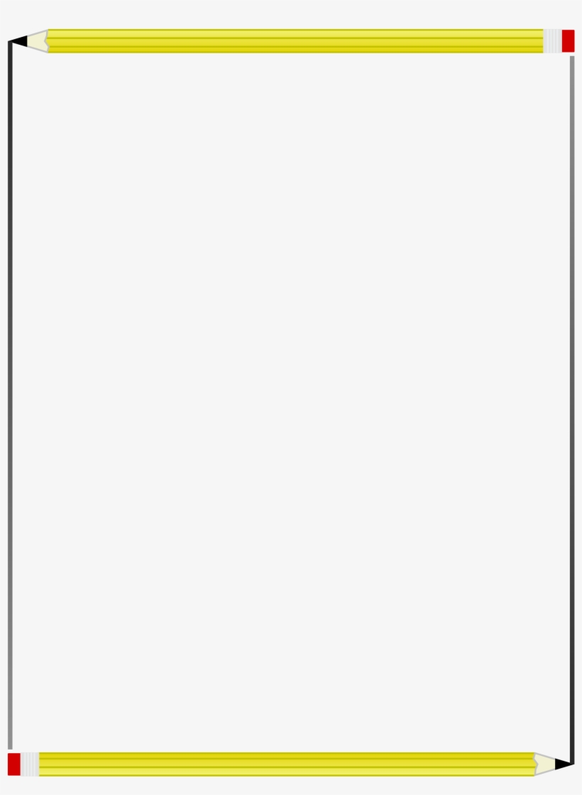 Pencil Border Clip Art Pencil Border Arvin61r58 Png - Plain Background, transparent png download