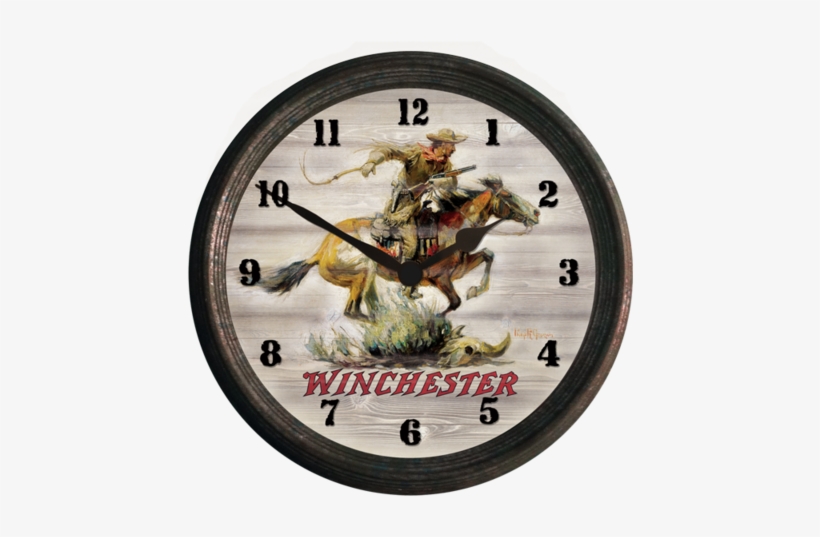 Winchester Vintage "horse & Rider" - Rockin' W Brand Winchester 15" Horse And Rider Wall, transparent png download