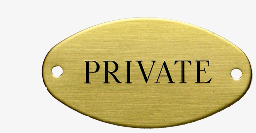 Small Oval Screw-on Door/name Plate - Portable Network Graphics, transparent png download