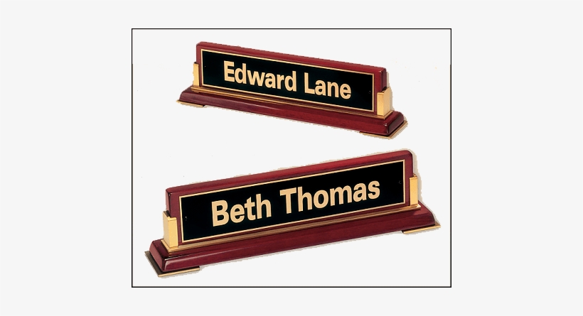Desk Accessories - Hit Trophy Executive Name Plate With Free Engraving, transparent png download