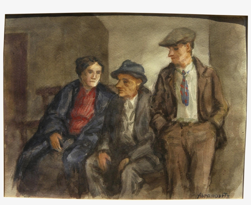 Albert Abramovitz Social Realism Wpa Style 1930's Watercolor - Social Realism, transparent png download