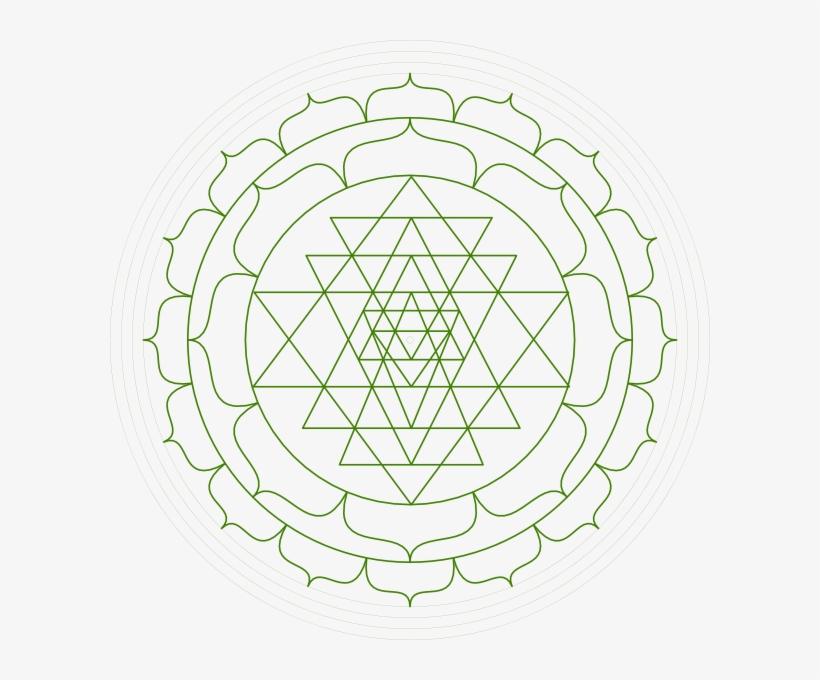 Shri Yantra Black And White Hi - Sri Yantra Mandala, transparent png download