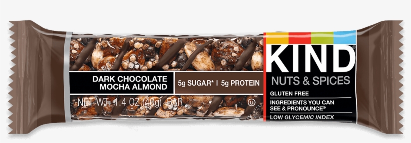 Dark Chocolate Mocha Almond - Kind Bar Honey Roasted Nuts And Sea Salt, transparent png download