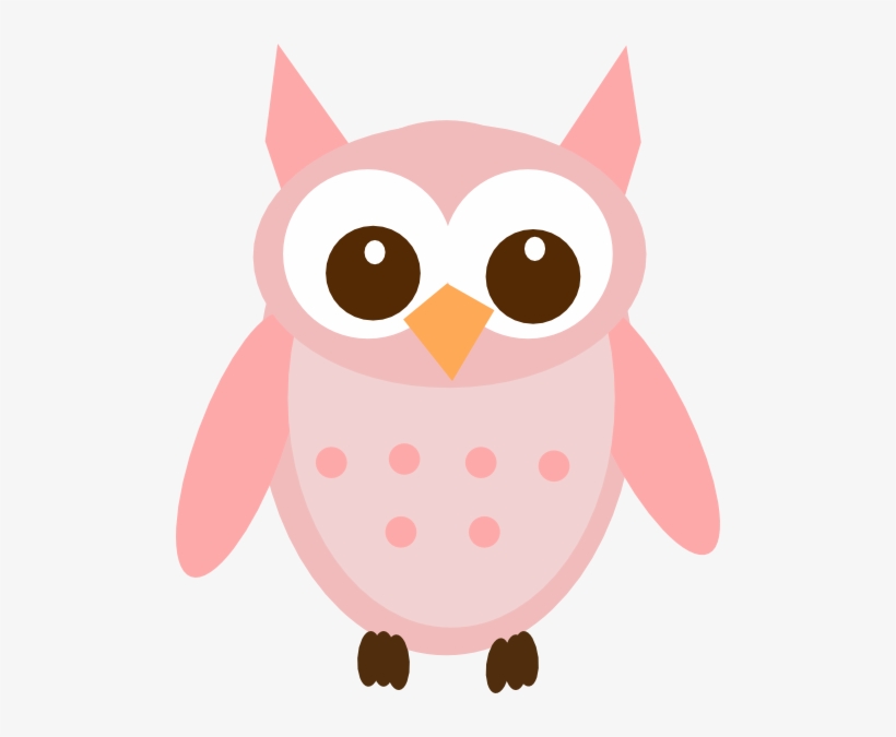 2 Toned Pink Owl Hi - Baby Owl Clip Art, transparent png download