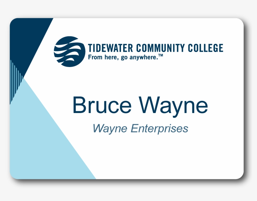 Nametag - Diagonal - Tidewater Community College, transparent png download
