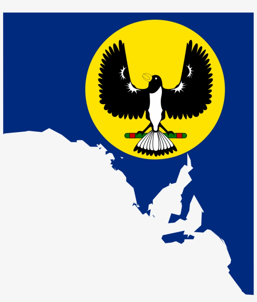 Flag-map Of South Australia - South Australia Coat Of Arms, transparent png download
