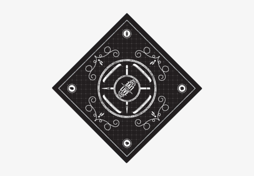 Live Live Live Black Bandana - Blue Buffalo Co., Ltd., transparent png download