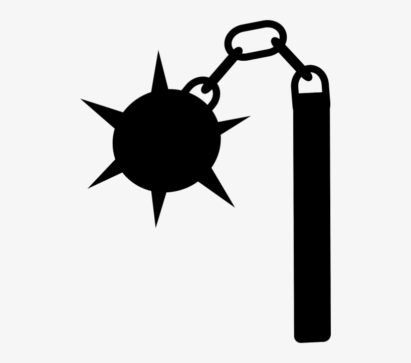 Star, Silhouette, Metal, Arms, Flail, Weapon, Hit - Flail Clipart, transparent png download
