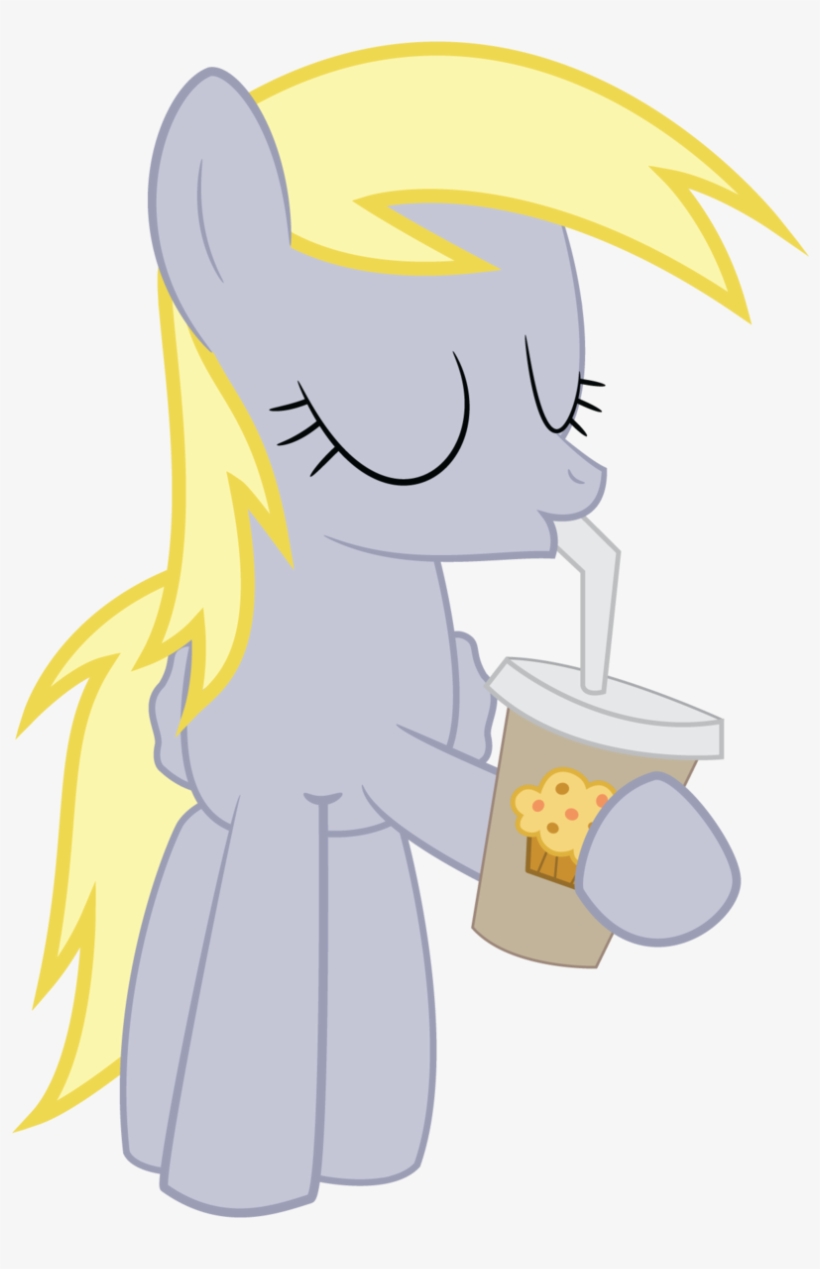 Derpy Drinking A Milkshake - Derpy Hooves Drinking, transparent png download